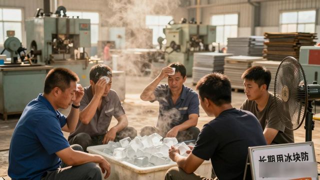 车间高温不用愁 鞍山防暑降温冰块成了工人的救命凉方